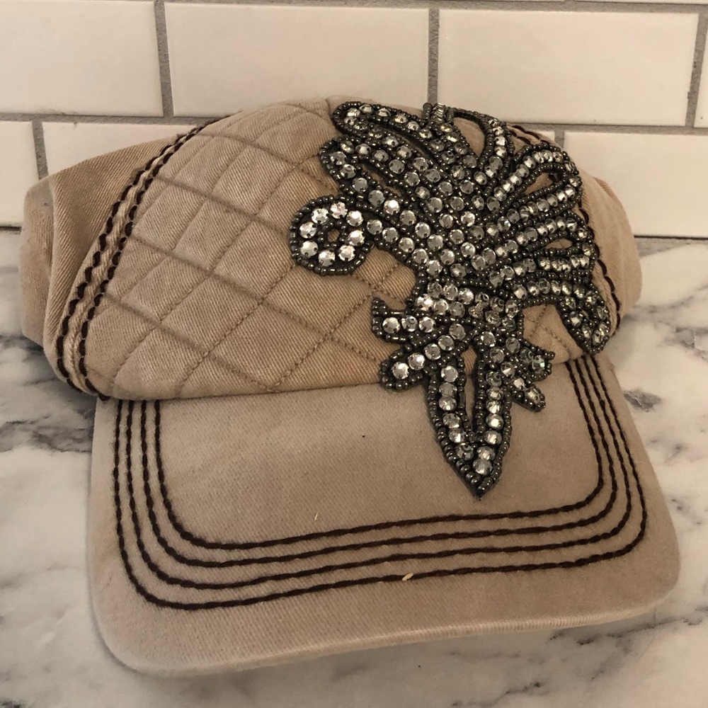 Tan bling hat